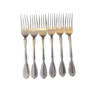 Noritake Serenade Stainless 18/8 Salad Dinner Forks 6-5/8" Set of 6